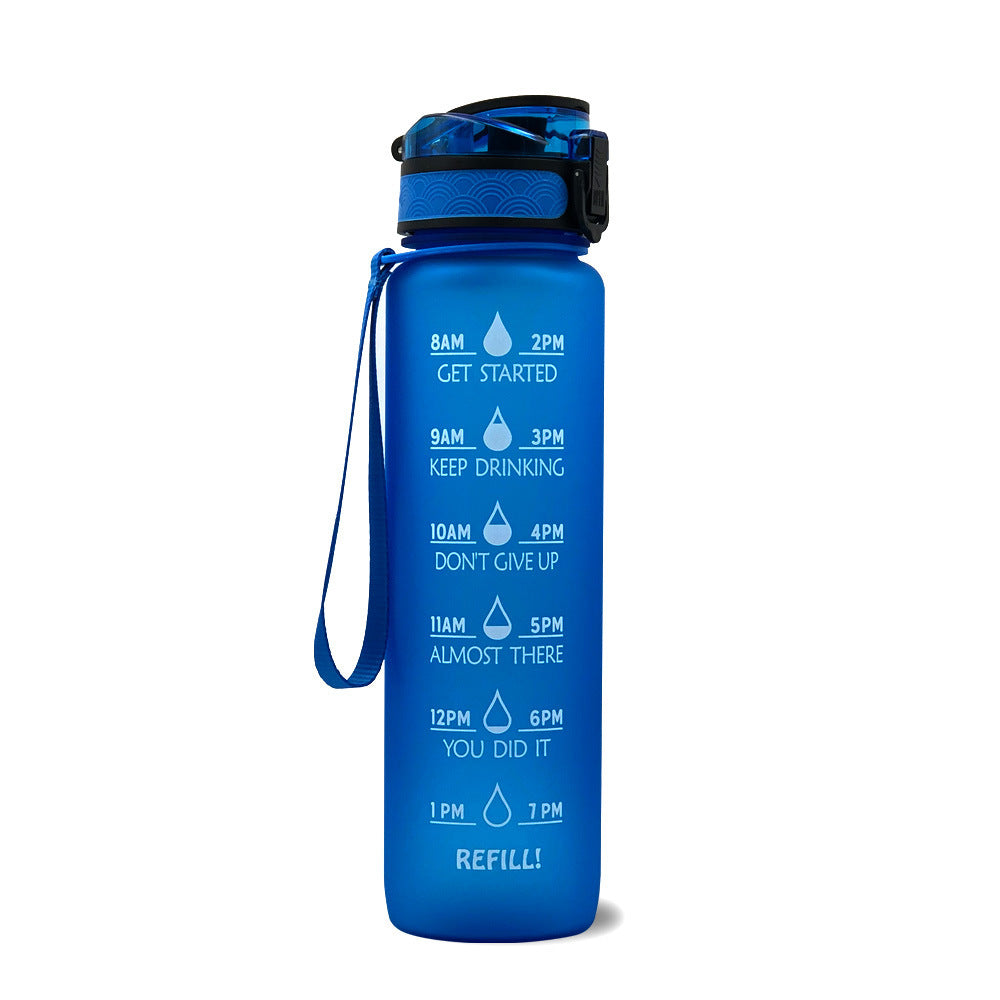 HydraTime – 1L Motivational Tritan Water Bottle | Leak-Proof & BPA-Free | Daily Hydration Tracker