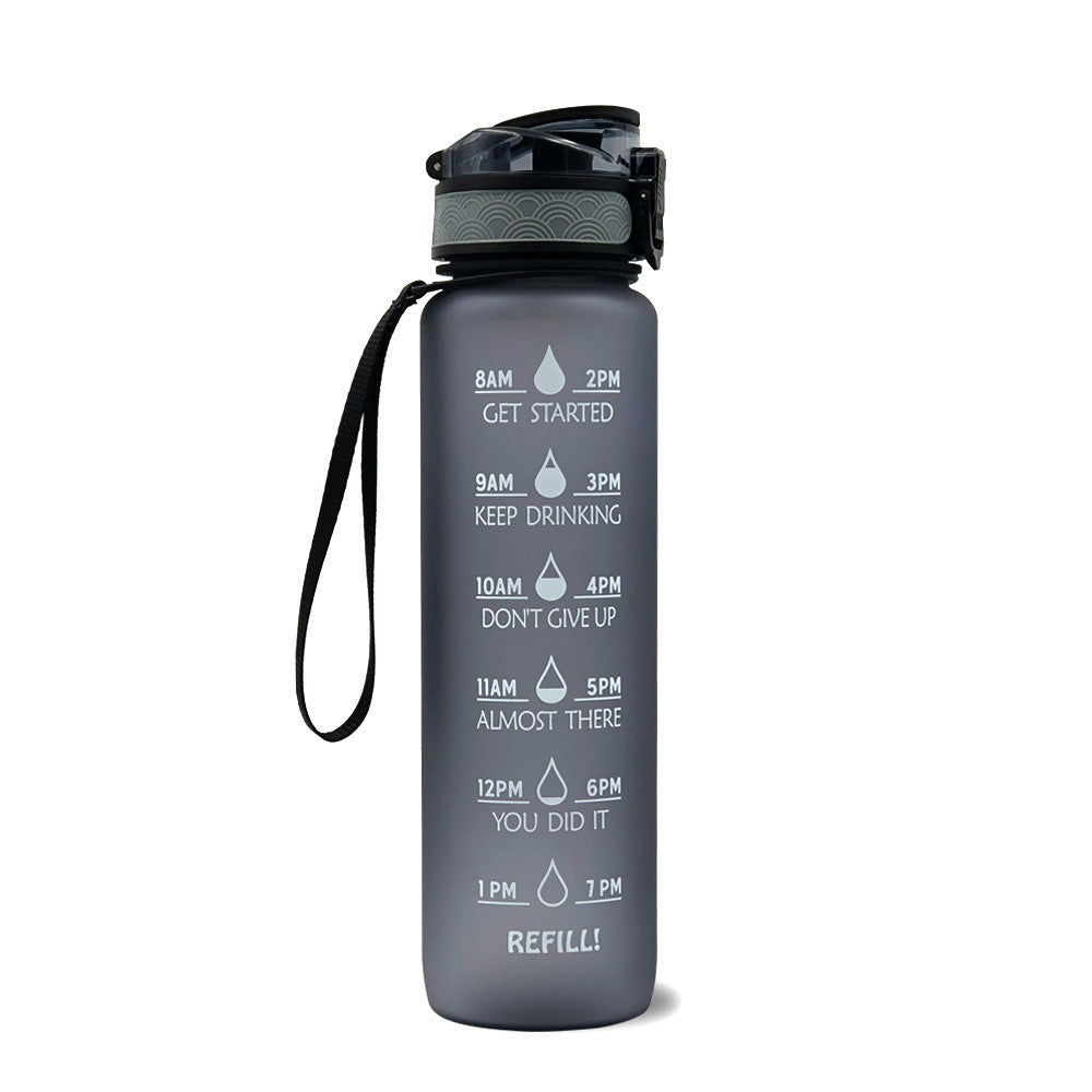 HydraTime – 1L Motivational Tritan Water Bottle | Leak-Proof & BPA-Free | Daily Hydration Tracker