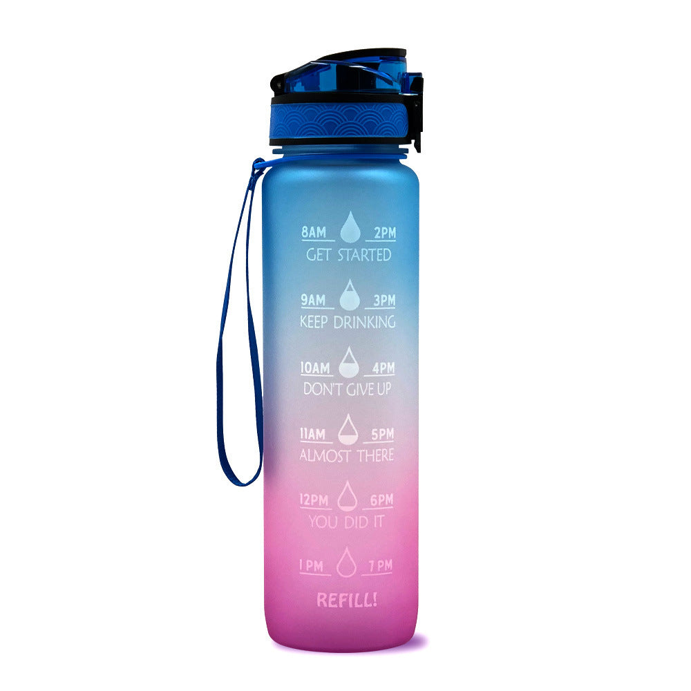 HydraTime – 1L Motivational Tritan Water Bottle | Leak-Proof & BPA-Free | Daily Hydration Tracker