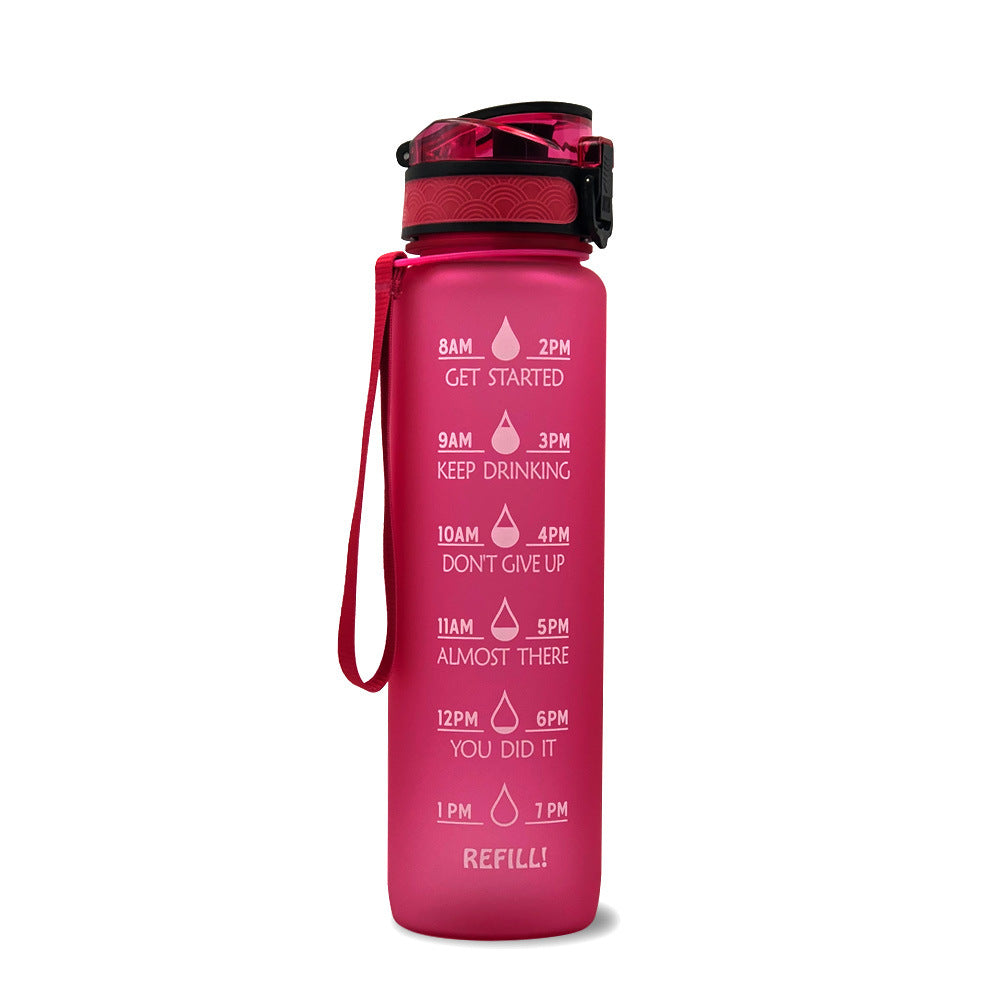 HydraTime – 1L Motivational Tritan Water Bottle | Leak-Proof & BPA-Free | Daily Hydration Tracker