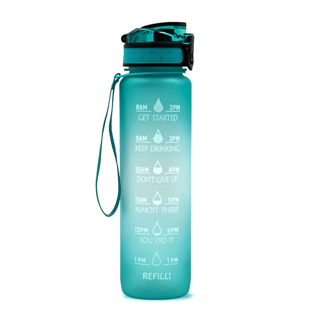 HydraTime – 1L Motivational Tritan Water Bottle | Leak-Proof & BPA-Free | Daily Hydration Tracker