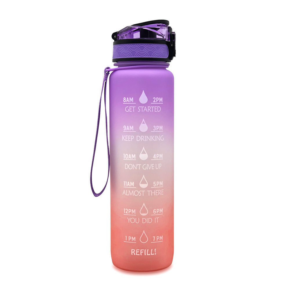 HydraTime – 1L Motivational Tritan Water Bottle | Leak-Proof & BPA-Free | Daily Hydration Tracker