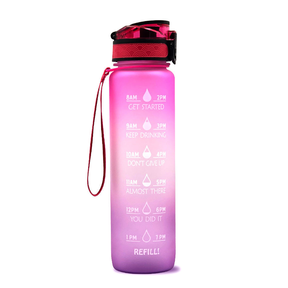 HydraTime – 1L Motivational Tritan Water Bottle | Leak-Proof & BPA-Free | Daily Hydration Tracker