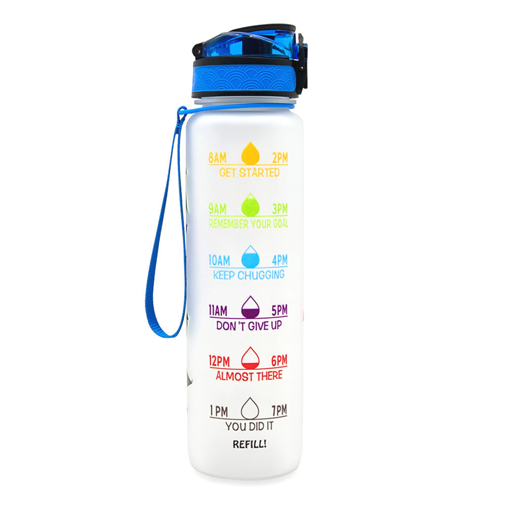 HydraTime – 1L Motivational Tritan Water Bottle | Leak-Proof & BPA-Free | Daily Hydration Tracker