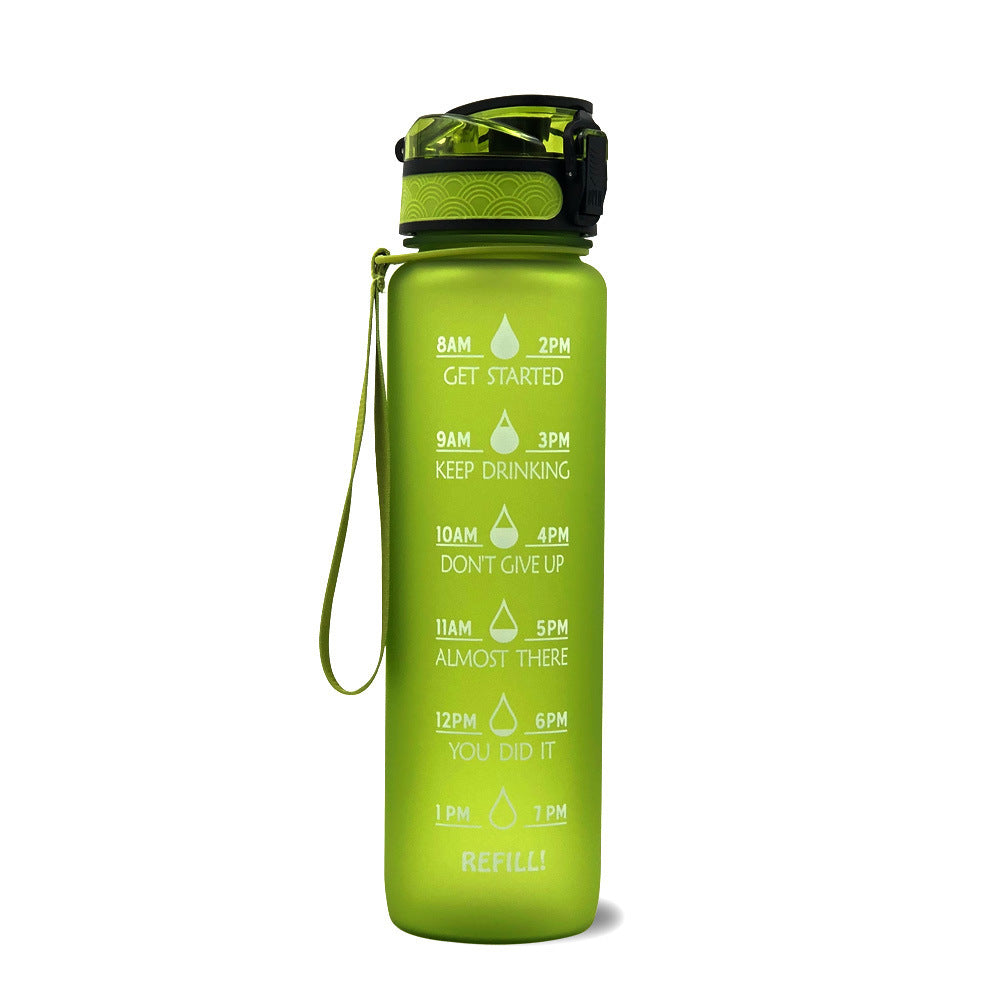 HydraTime – 1L Motivational Tritan Water Bottle | Leak-Proof & BPA-Free | Daily Hydration Tracker