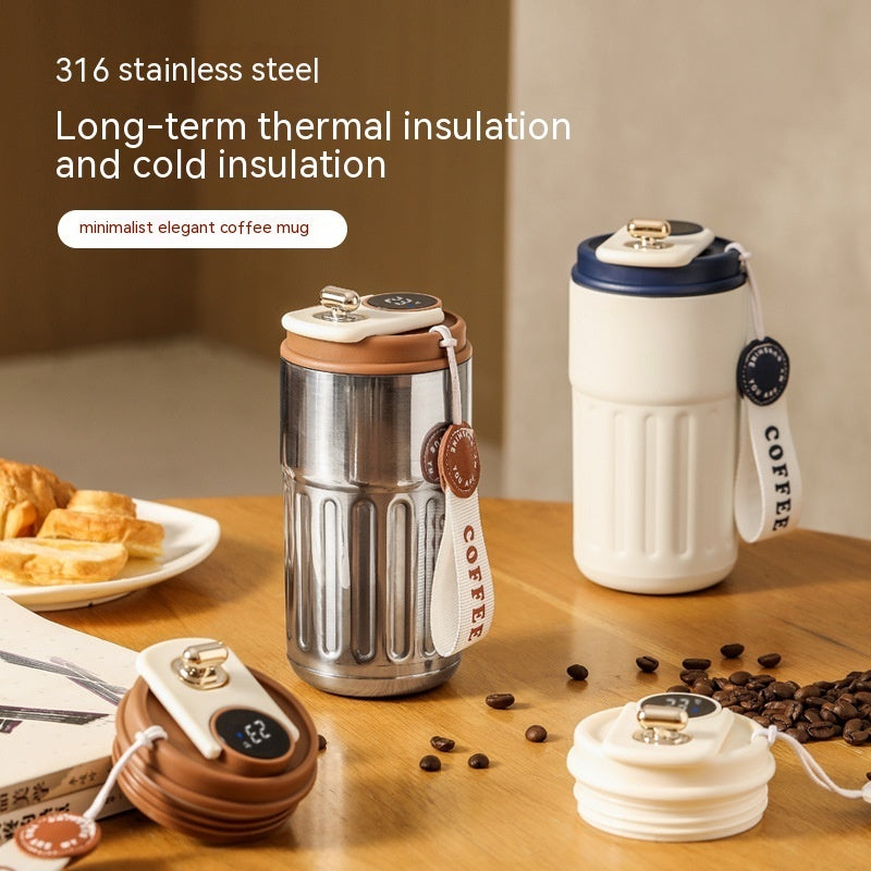 SmartTemp™ LED Thermal Bottle | 450ml Stainless Steel Insulated Flask with Temperature Display