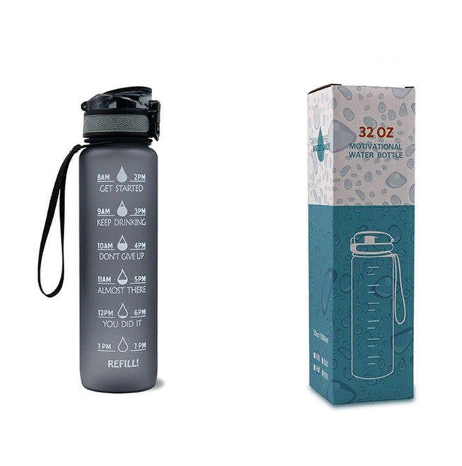 HydraTime – 1L Motivational Tritan Water Bottle | Leak-Proof & BPA-Free | Daily Hydration Tracker