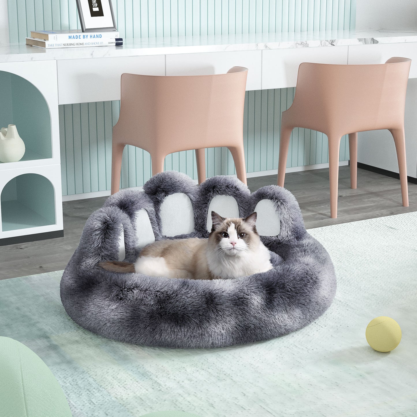 Bear Paw Plush Pet Bed – Soft & Cozy Bed for Small Dogs and Cats