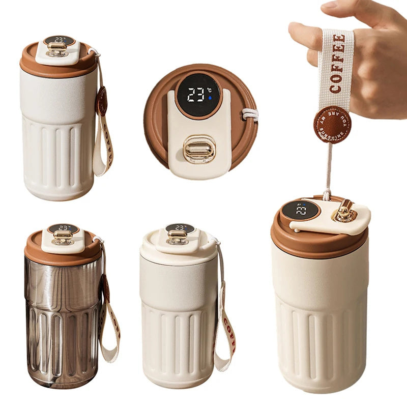 SmartTemp™ LED Thermal Bottle | 450ml Stainless Steel Insulated Flask with Temperature Display