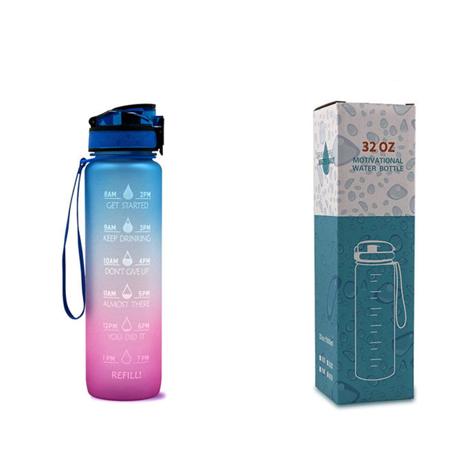 HydraTime – 1L Motivational Tritan Water Bottle | Leak-Proof & BPA-Free | Daily Hydration Tracker