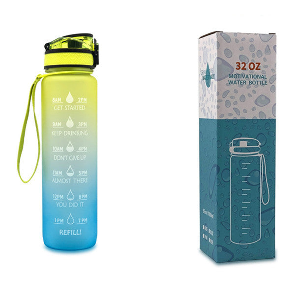 HydraTime – 1L Motivational Tritan Water Bottle | Leak-Proof & BPA-Free | Daily Hydration Tracker