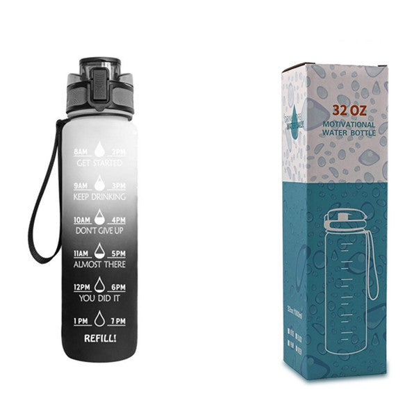 HydraTime – 1L Motivational Tritan Water Bottle | Leak-Proof & BPA-Free | Daily Hydration Tracker