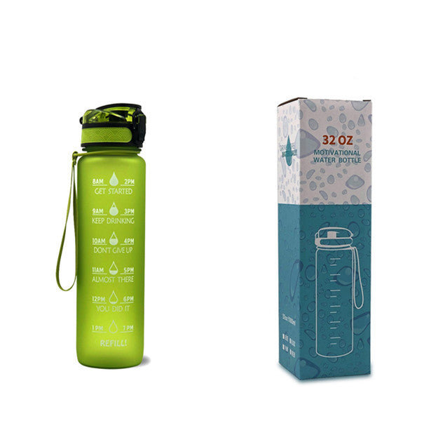 HydraTime – 1L Motivational Tritan Water Bottle | Leak-Proof & BPA-Free | Daily Hydration Tracker