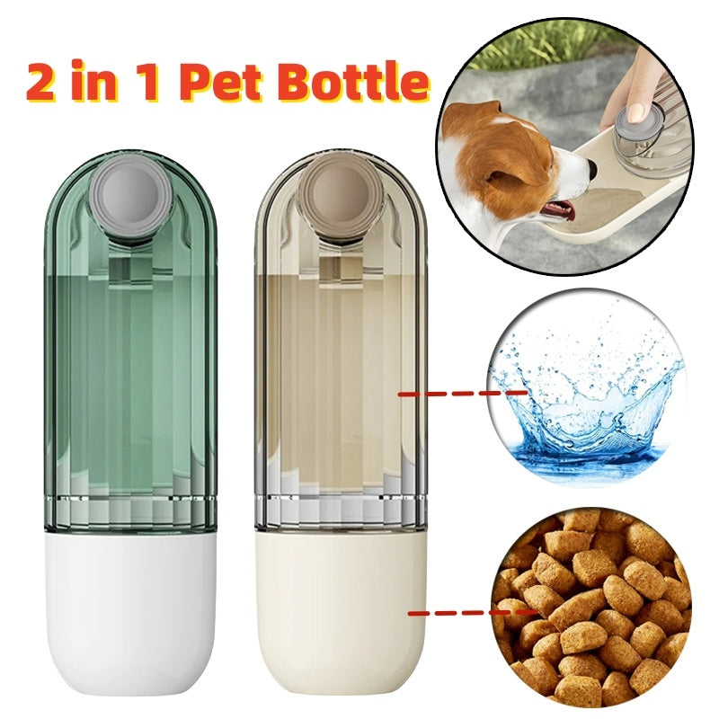 Bouteille d'eau pour chien 2 en 1